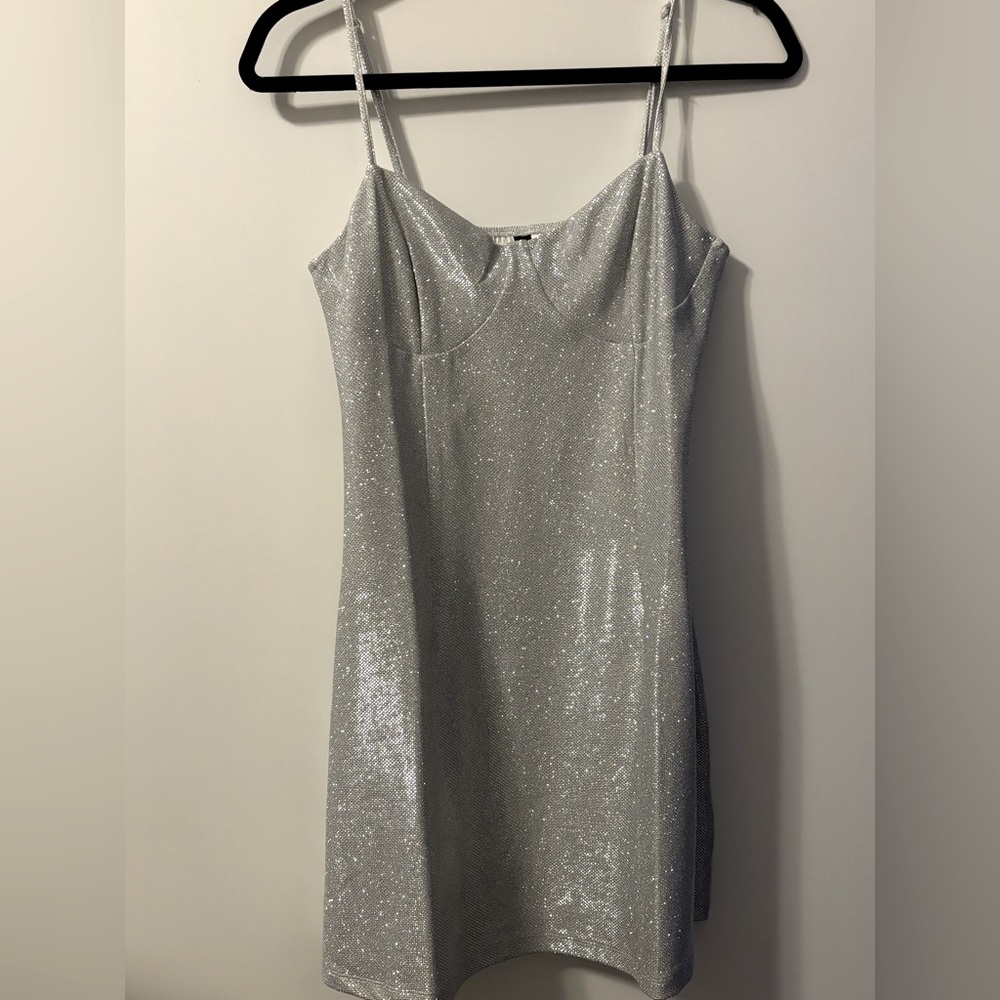 DIVIDED brand silver sparkly dress!